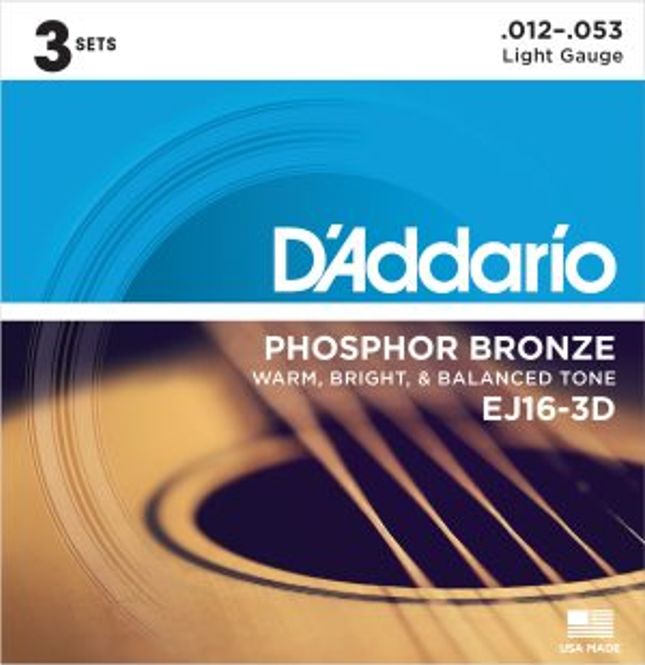 Hovedbilde DADDARIO EJ16-3D Strengesett Akustisk Gitar