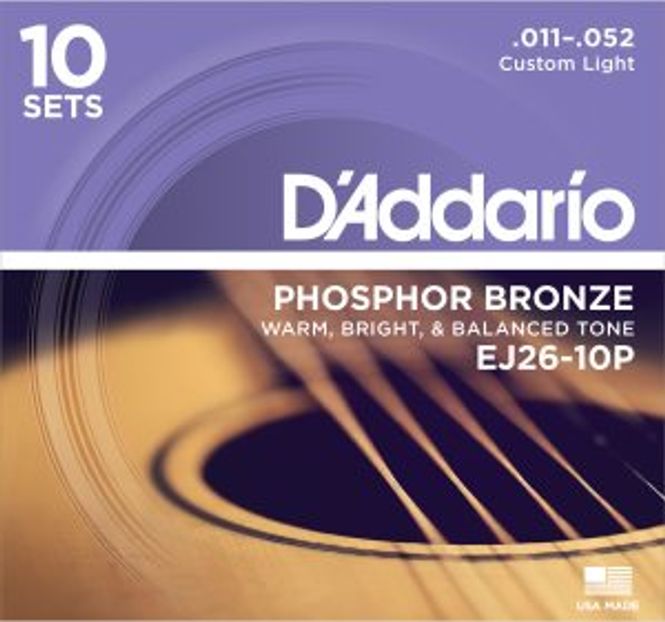 Hovedbilde DADDARIO EJ26-10P Strengesett Akustisk Gitar