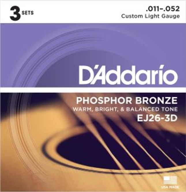 Hovedbilde DADDARIO EJ26-3D Strengesett Akustisk Gitar
