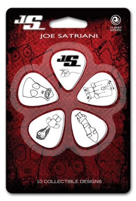 Hovedbilde DADDARIO 1CWH4-10JS Plekterpakke Joe Satriani White Medium 0,71 mm 10 pcs