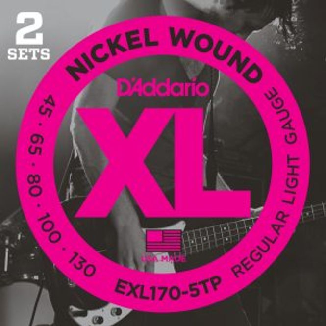 Hovedbilde DADDARIO EXL170-5TP Strengesett El-Bass
