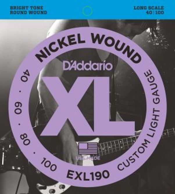 Hovedbilde DADDARIO EXL190 Strengesett El-Bass