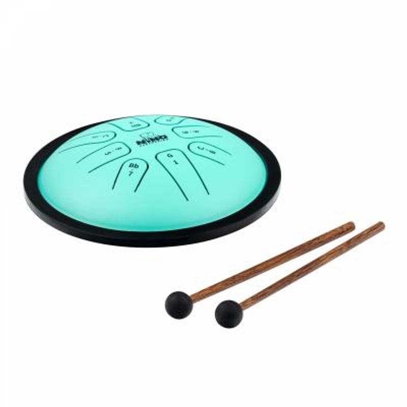 NINO PERCUSSION NINO982 Steel Tongue Drum, Small 7'', Mint Green 