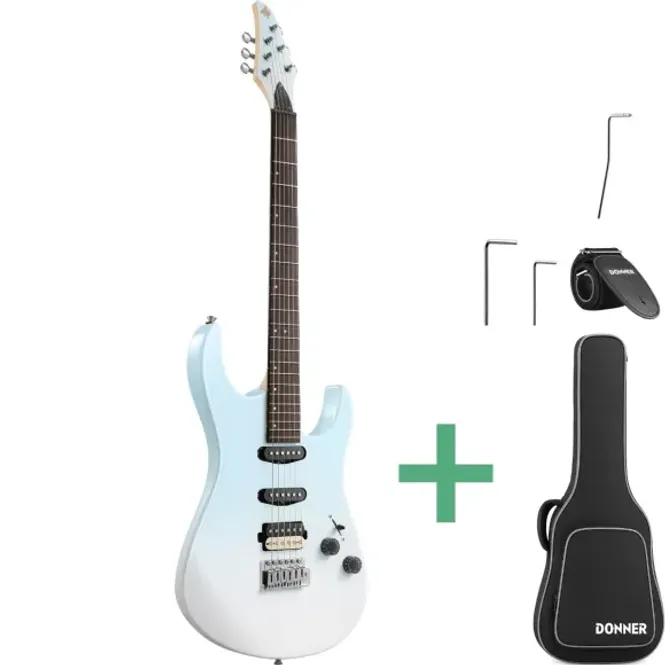 Hovedbilde DONNER DMT-66 Elgitar Blue-White